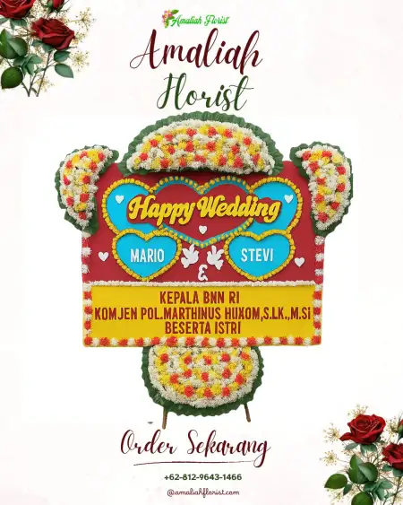 Papan Bunga Pernikahan Cikole